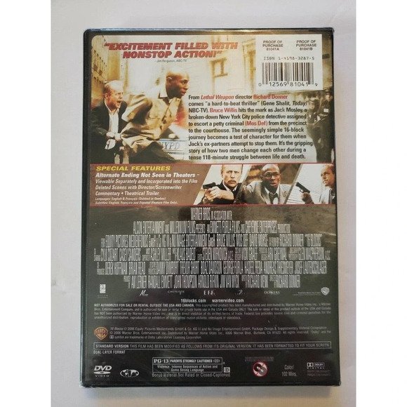 16 Blocks (DVD, 2006) - Picture 2 of 2